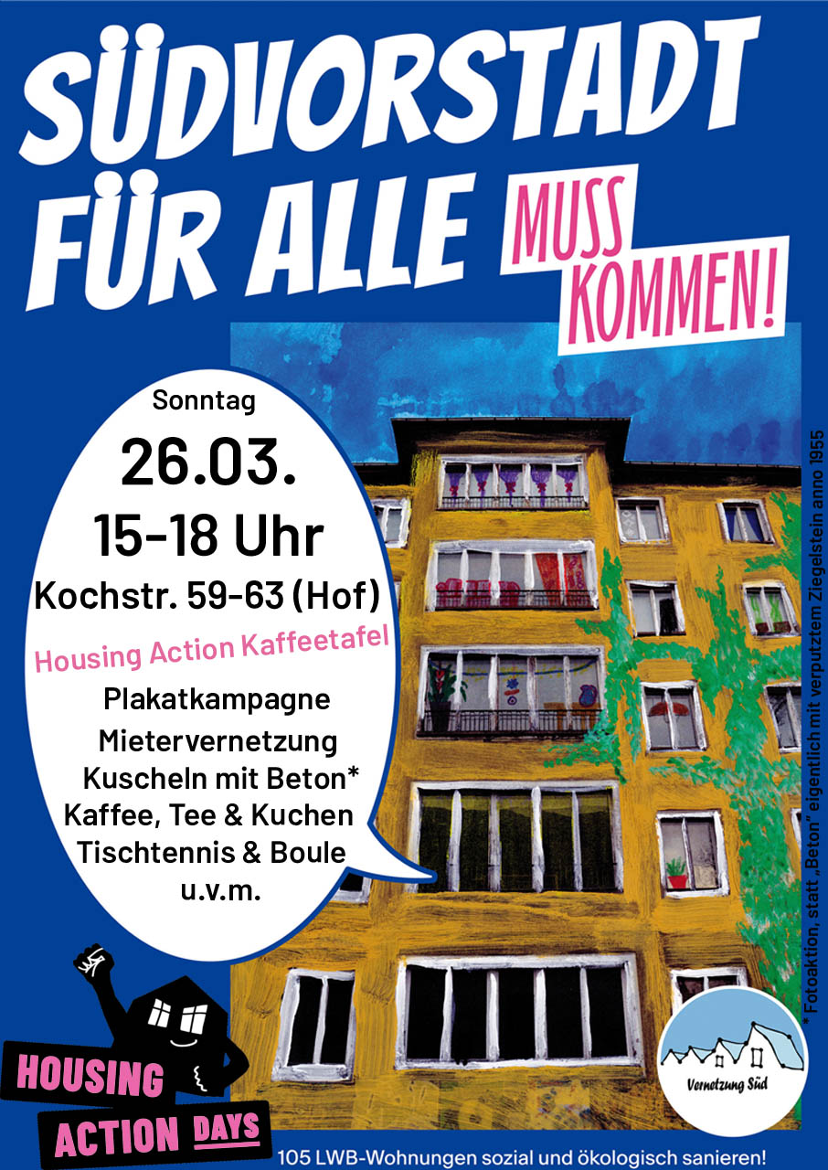 Housing Action Day in der Südvorstadt am 26.03.